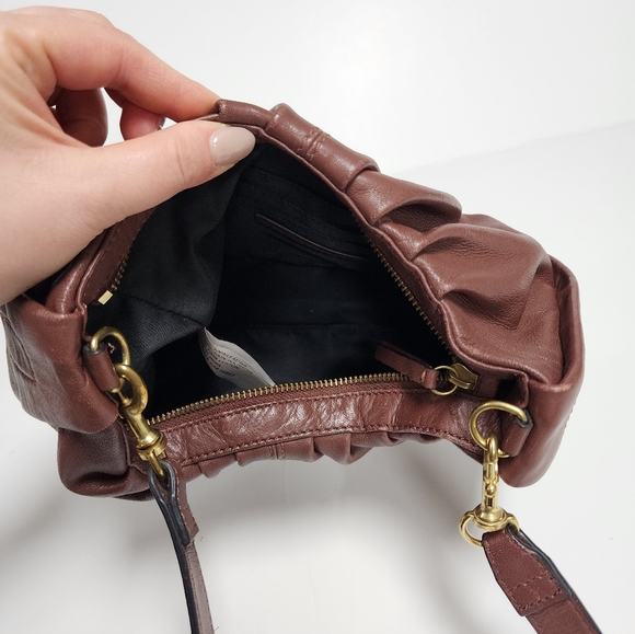 Lucky brand Jixi leather crossbody bag brown color - Picture 9 of 16